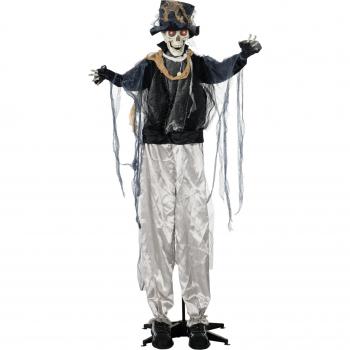 HOMCOM Halloween Dekoration 100cm Skelett Bräutigam für Innen und Außen