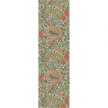 Ekelund Meisterweber 1692: Tischläufer „Golden Lily“ (William Morris), 35×120 cm, Pixel­gewebe, sechsfärbig