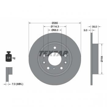 Mazda Brake Disc Textar 92324703