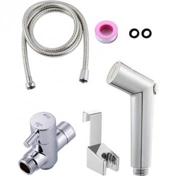 Pulverizador bidet con electrochapado y adaptador de latón