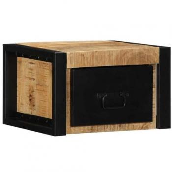 Manger de chambre : Table de chevet manguier brut 40×35×25 cm – vidaxl