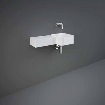 RAK Ceramics Petit Wall Hung Basin Square Left Ledge 765mm Wide