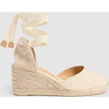 Castaner Ivory Wedge Espadrille Sandals