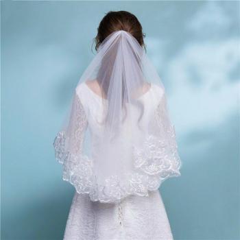 Short Elbow Wedding Veil