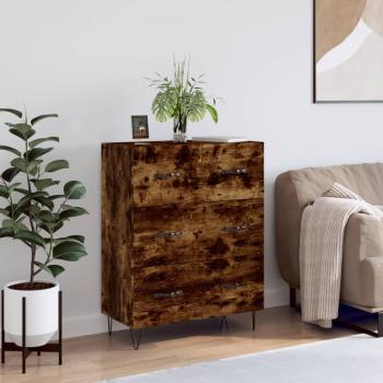 Engineered Wood Sideboard Smoked Oak 69.5x34x90 cm