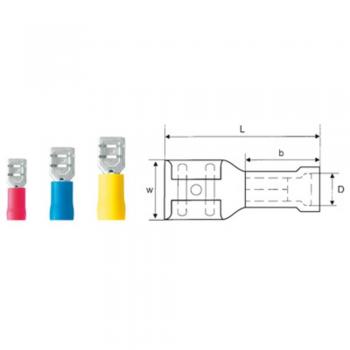 Cosse clip 6.3 mm x 0.8 mm Weidmüller isolée partiellement 100 pcs