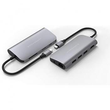 HYPER HD30F-GRAY laptop dock/port replicator Grey
