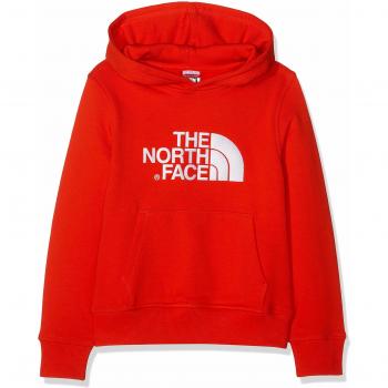 The North Face Y Drew Peak Po Hoodie Rouge Fiery/TNF Blanc Mixte Enfant, FR