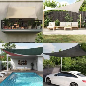 LightGrey 6x8 HDPE Shade Sail 160 g/m² – VidaXL