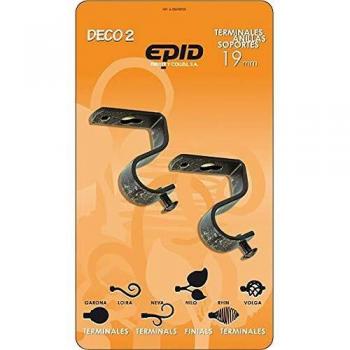 Soporte para barra de cortina 19mm techo metálico negro/oro deco 2 epid 2 pz