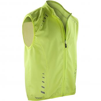 Spiro Mens Bikewear Crosslite Trainingsweste – Sport-Bodywarmer (Dunkelblau/Limette)