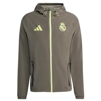 Real Madrid 25/26 Travel Football Jacket – Utility Grey / Semi‑Frozen Yellow, X‑Large