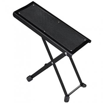 Support de guitare pliable Relaxdays – tabouret anti‑glisse, réglable 4 fois, noir