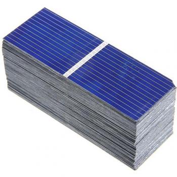 100 Stück 0,5 V 320mA Solar-Batterie-Module, Zellen für Ladezwecke, 52*19mm, Kristallfarbe, DIY-Stromquelle