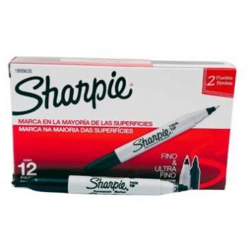 Sharpie Twin Tip Negro, Marca Profesional