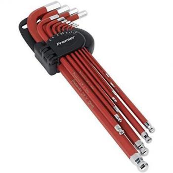 Sealey AK7164 | Ball-End Hex Key Set 11pc Anti-Slip Extra-Long Metric