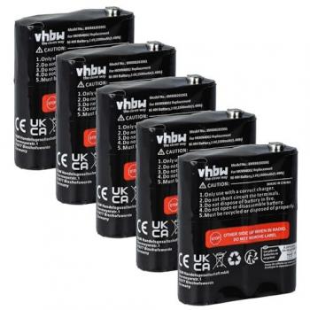 Vhbw 5x Replacement Battery for Motorola Talkabout T5920, T6200, T6000, T5950, T5900, T605 H20