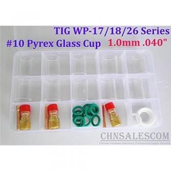 CHNsalescom 28 Stück TIG Schweißgasobjektive #10 Pyrex für WP-17/18/26 Taschenlampe
