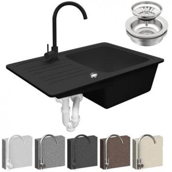 Fregadero Aquamarin con Escurridor Reversible y Set de Desagüe