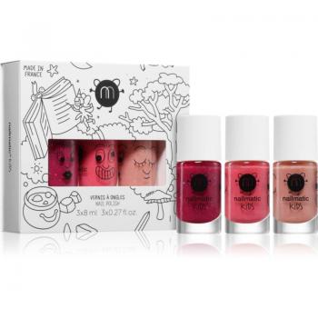 Nailmatic Kids Magic Forest 2 Nagellack Set für Kinder Sheepy, Kitty, Peachy 3x8 ml