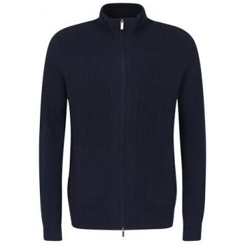 Strickjacke BUGATTI Gr. L, blau (marine), Herren, Strick