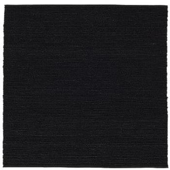 RugVista Tapis en Jute à nervures – Gris Charbon, 250 × 250 mm