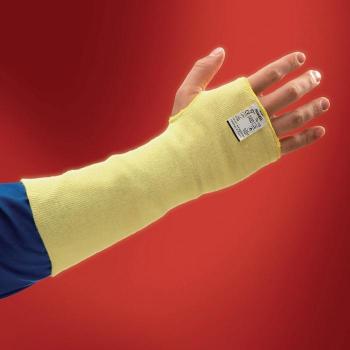 Manchettes HyFlex 70-110 254 mm jaune en Kevlar 100 % norme EN 388, EN 407 catégorie III 12 pièces