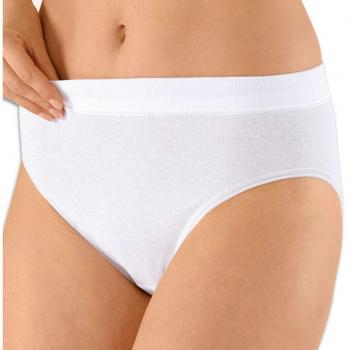 Weißes 3er Pack Damen-Taillenminislip Comazo (G. 50) – Schrittfutter inklusive