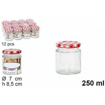Set de 12 Jarres en Verre avec Couvercle