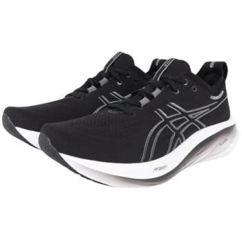 Baskets Asics Gel-Nimbus 26 Confort Élargi Noir Gris SS25, Taille 46