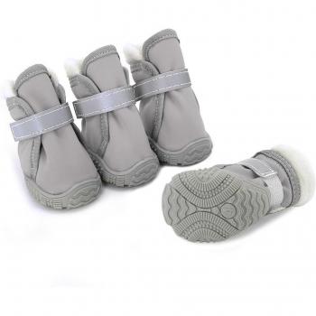 Set de bottes en fourrure pour chiens & chats : 4 pièces, neige, imperméable et réfléchissant