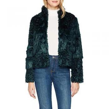 Cream Cassie Giacca Bomber in Pelliccia, Verde (Fall Green 61284), 46 Donna