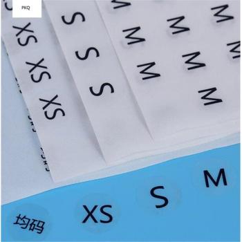 Transparent Round Clothing Size Stickers