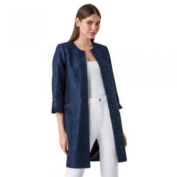 Navy Lace Longline Formal Jacket – Roman Women, Size 10