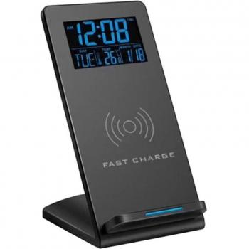 Wireless Charging Alarm Clock Stand for Smartphones