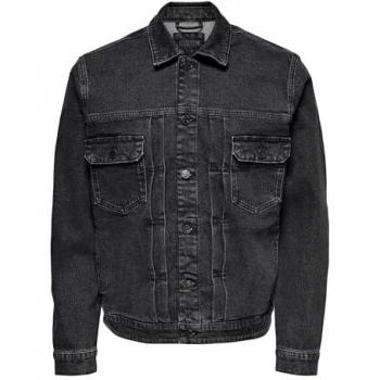 Only & Sons Led Zeppelin Collaboration Black Denim Jacket