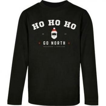 F4NT4STIC Santa Claus Langarmshirt Ho Ho Ho Weihnachten
