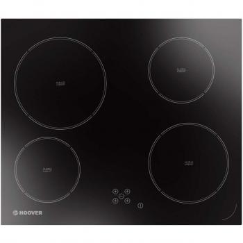 Hoover 60 cm Touch‑Control Ceramic Stove – HVD640C, Four‑Zone, Black Finish
