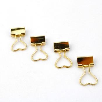Clips de metal en forma de corazón, 10 unidades, para fotos y notas