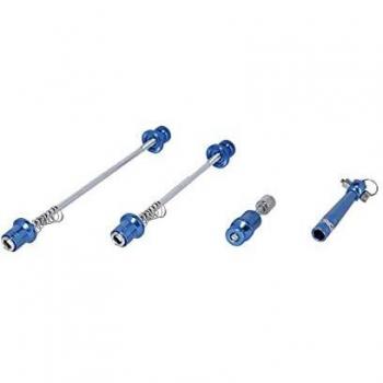 Verrou de roue rapide XLC QR-L08 en bleu avec protection anti-vol