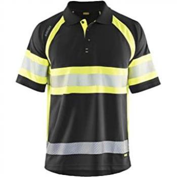 Polo Blaklader Haute Visibilité Noir/Jaune Fluo 5XL