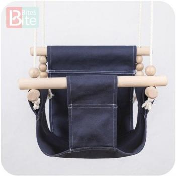 Beige Canvas Baby Swing