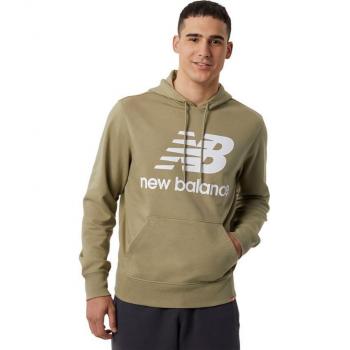 Herren Kapuzenpullover in Hellbraun mit New Balance Essentials Logo