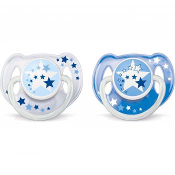 Philips Avent Mond-Schnuller 6–18 Monate SCF176/22 – Zweierpaket für Jungen