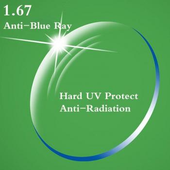 Aspherical Blue Light Blocking Prescription Lenses 1.56 1.61 1.67 1.74 CR-39 (2pcs)