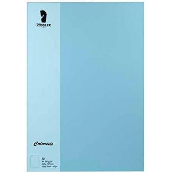 Rössler Fogli A4 Coloretti 160g Azzurro Confezione 10