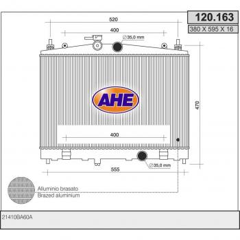 Radiateur de moteur modèle AHE 120.163