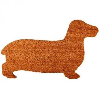 Brown Dachshund Coir Doormat