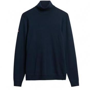 Maglione Dolcevita in Lana Merino Blu Marino Superdry Taglia L