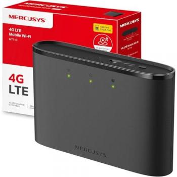 Mercusys MT110 4G LTE Mobiler WLAN Router, Tragbar, Schwarz